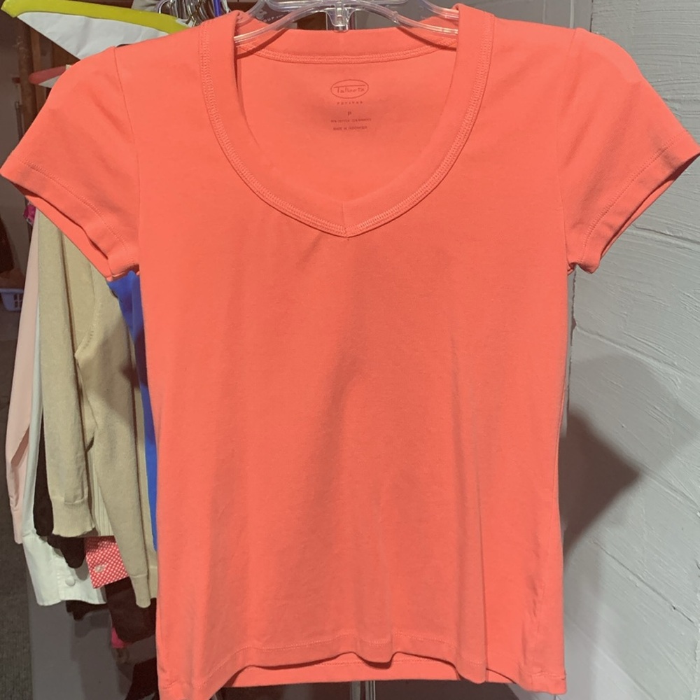 Talbots Salmon Short Sleeve Tee